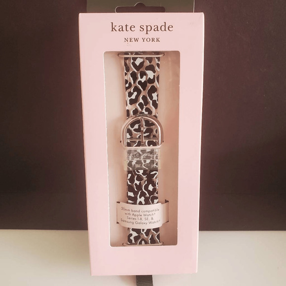 Kate Spade Leopard Silicone Watch Band for Apple & Samsung Galaxy Watch‎ NWT - Picture 1 of 5